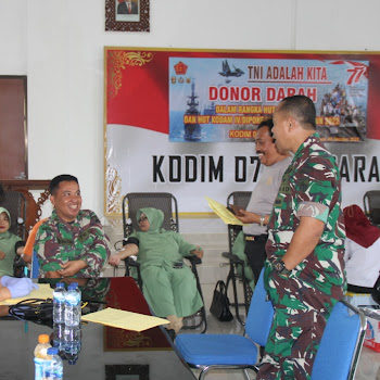 Jelang HUT Ke-77 TNI, Kodim 0719/Jepara Gelar Bhakti Sosial Donor Darah