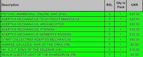 Rumores de precios: Engine War, Adeptus Mechanicus