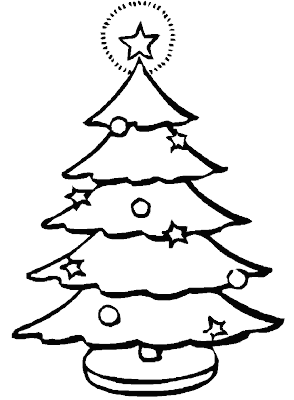 Christmas Tree Coloring Pages for Kids