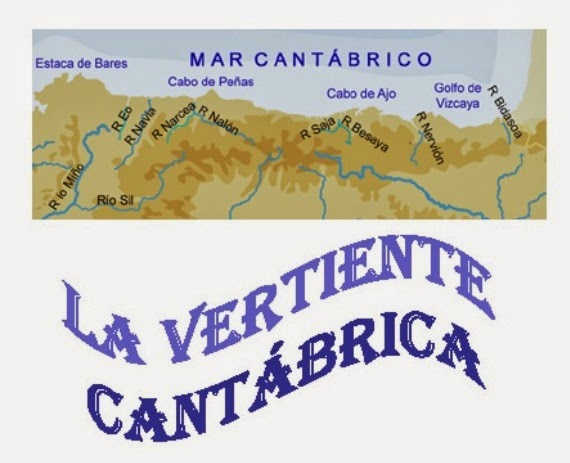 Resultado de imagen de rios vertiente cantabrica mapa