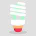 Electric light bulb flat design