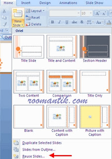 Membuat presentasi PowerPoint sanggup mulai presentasi gres yang kosong dari slide Cara Membuat Presentasi  dengan PowerPoint 2007