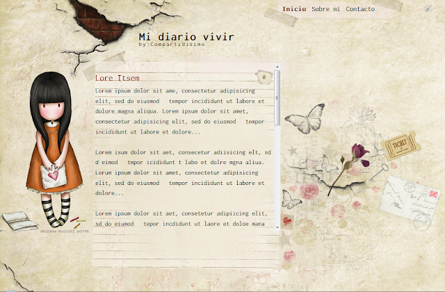 Plantilla para Blogger mi diario vivir