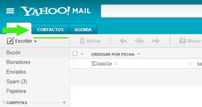 agregar un contacto en yahoo correo