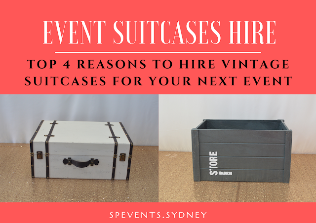event suitcases hire