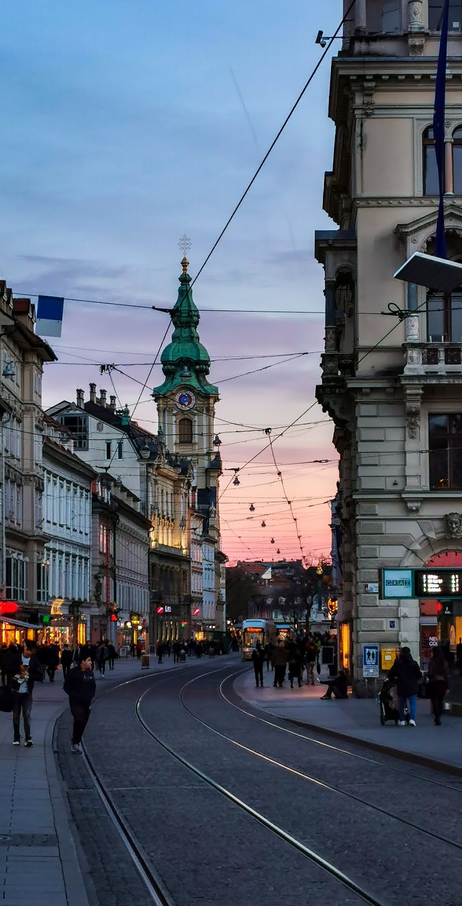 Sunset at Graz Old Town