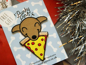 Pups and Pizza Embroidered Patch 