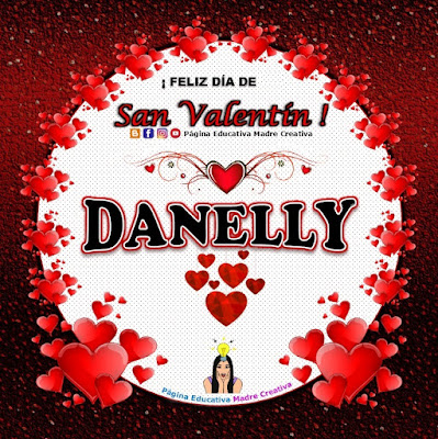 Feliz Día de San Valentín - Nombre Danelly