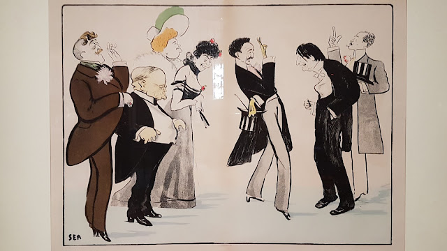 Jean Lorrain, Boldini, Kate moore, Madeleine Lemaire, Montesquiou,Forrain, Yturri. 1908. SEM. M.Carnavalet