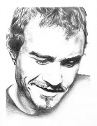 Heath LedgerDesenho. Desenho do ator Heath Ledger, feito em papel canson . (heath ledger )