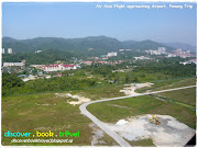 Landing at Penang International Airport (penang airport from sky)