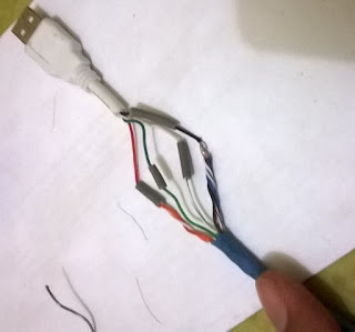 hasil menyatukan kabel USB dan UTP