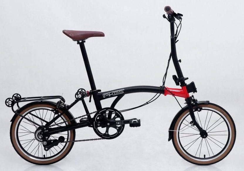  Sepeda Lipat Folding Bike Element Pikes 8 Speed Dark Blood 