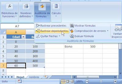 Excel auditoria de formulas