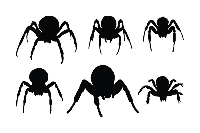 Insects sitting silhouette vector bundle free download