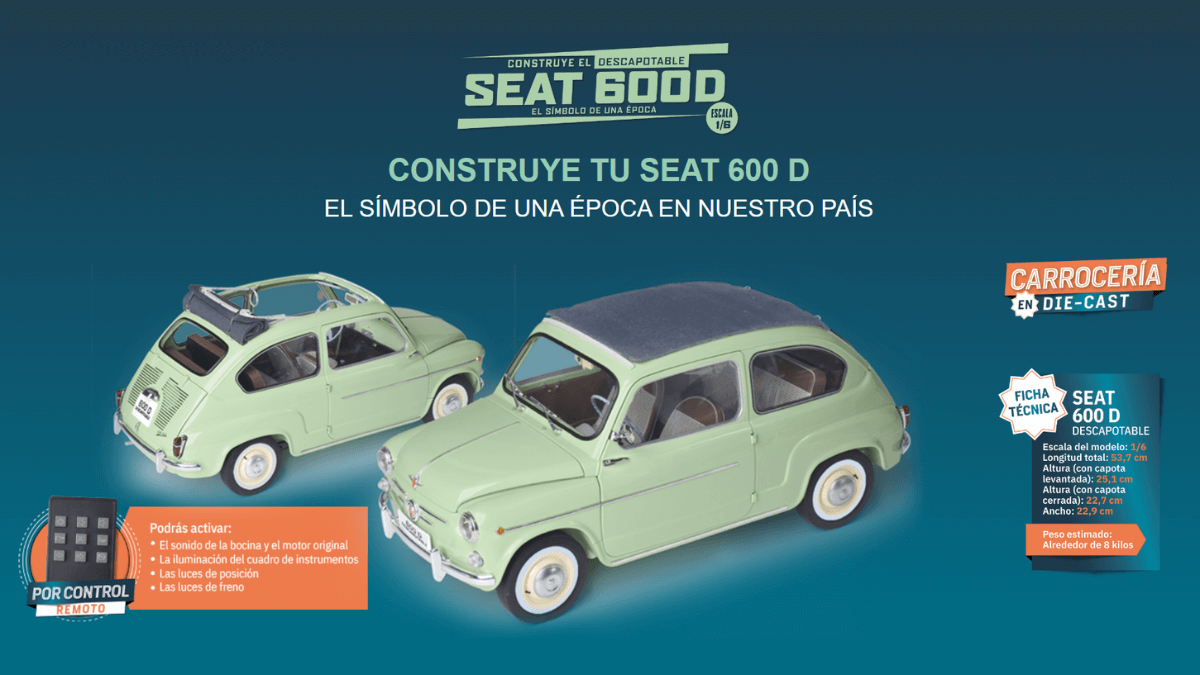 Construye el descapotable Seat 600 D 1:6 Salvat España