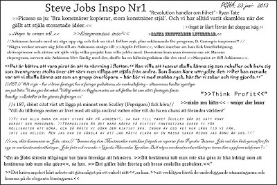 Mostly Steve Jobs words and Quotes, Swedish