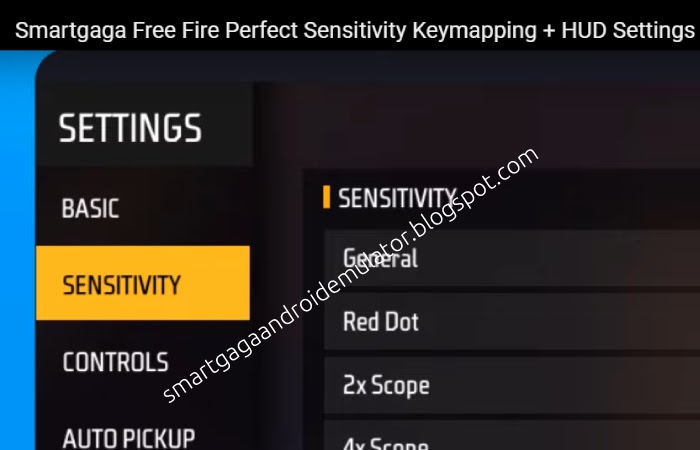 Smartgaga Free Fire Perfect Sensitivity Keymapping + HUD Settings | Smartgaga Headshot Settings 2023