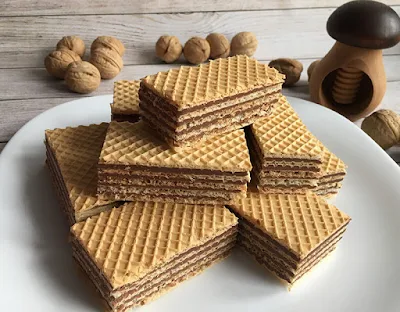 Domowe wafle kakaowe z mlekiem w proszku