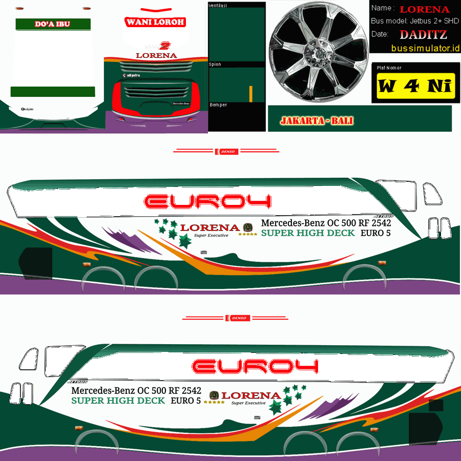 Livery Bussid Shd Bus Sumatra Arena Modifikasi