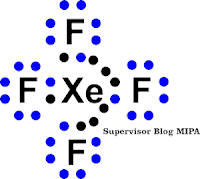 Struktur Lewis Xenon Tetrafluorida (XeF4)