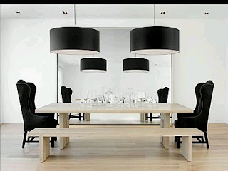 Modern Dining Room furniture, black and white color