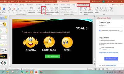 Membuat Soal Kuis Interaktif Word Cloud