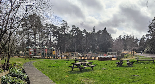 Cragside playground and seating