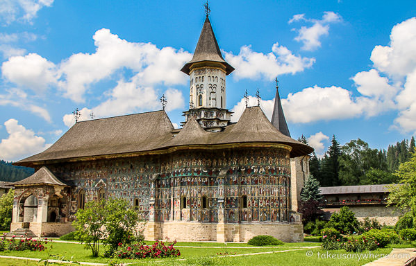 The picture is shown in Romania's The painted Monasteries of Bucovina. This is a beautiful place.