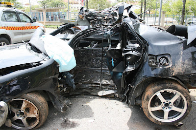 Crashed Toyota Vios 3