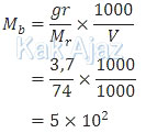 Nilai molaritas basa, Mb