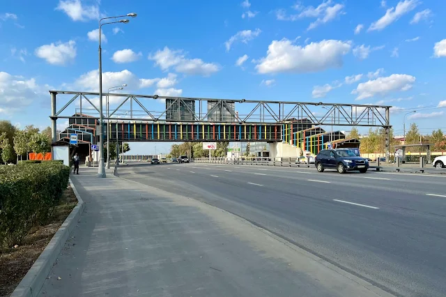 Рябиновая улица, надземный пешеходный переход (построен в 2016 году)