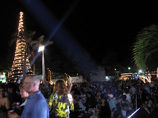 The view across the Plaza on New Year's Eve in Isla Mujeres