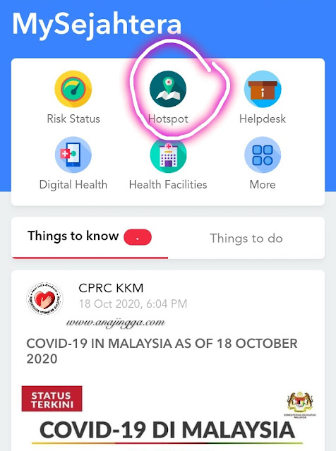 Cara mengetahui sesuatu kawasan mempunyai kes Covid19 melalui My Sejahtera