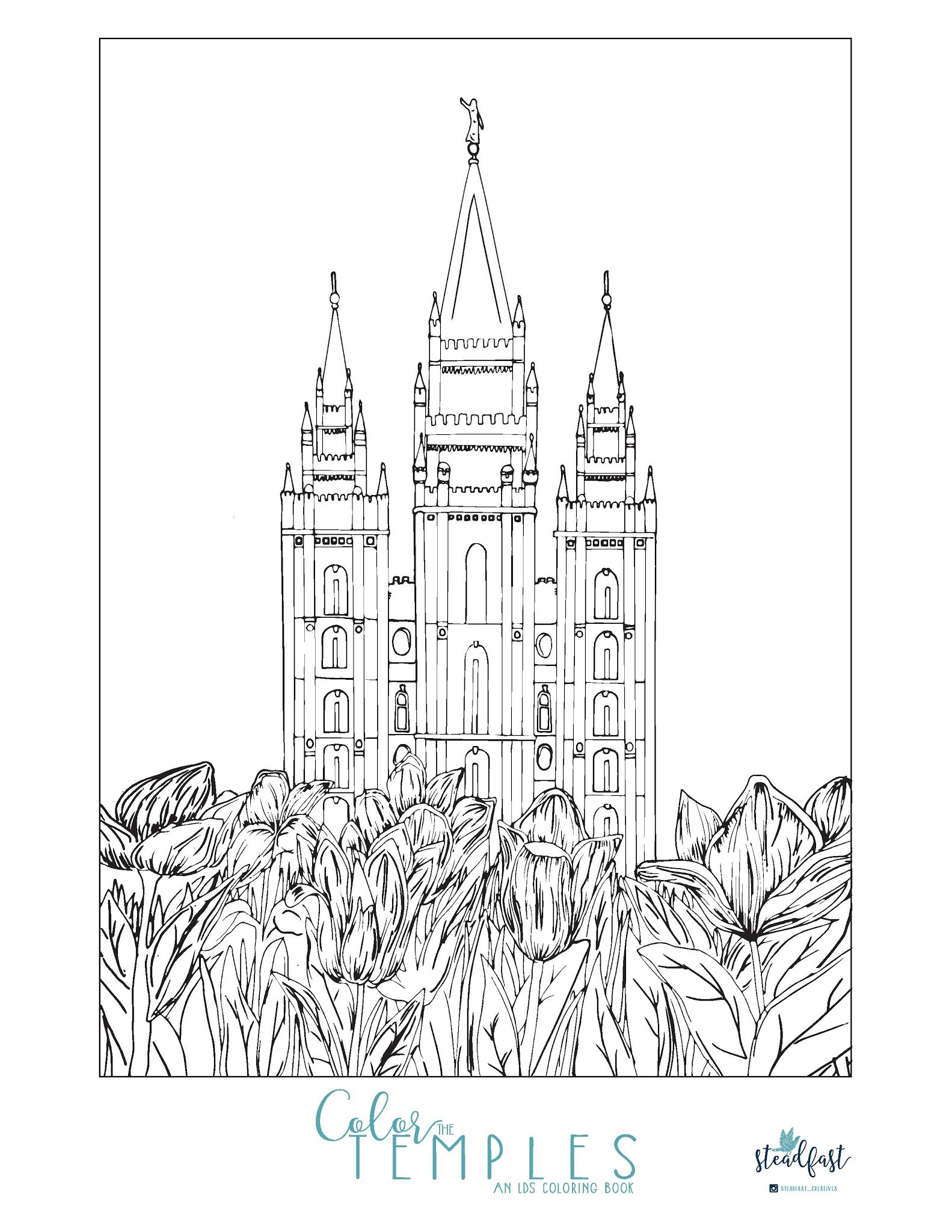 Temple Coloring Page