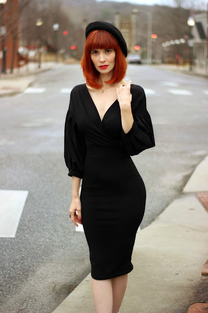 FemmeLuxe, Little Black Dress, Bodycon, Midi Dress, Angelica