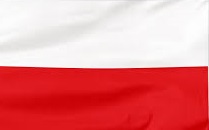 Biało czerwona flaga Polski.