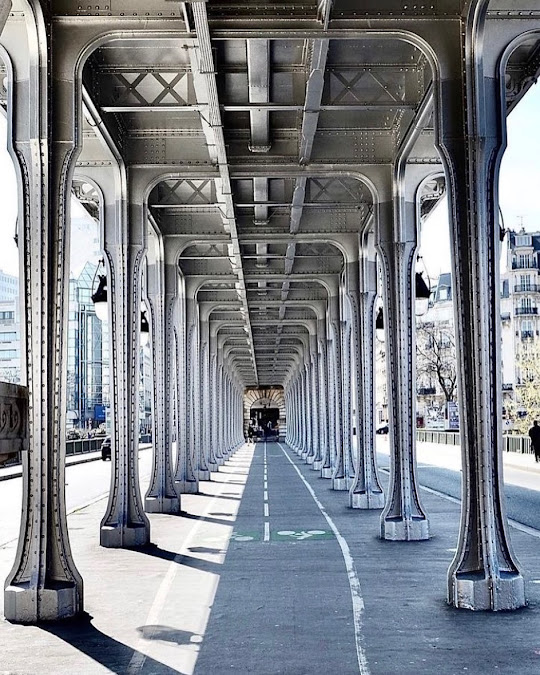 under the Pont Bir-Hakeim in Paris