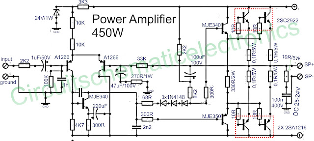 High Power Amplifier Eaglr Schematic - Power Amplifier 450w With Sanken - High Power Amplifier Eaglr Schematic