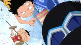 ワンピースアニメ ドレスローザ編 664話 エース ルフィ サボ 幼少期 | ONE PIECE Episode 664