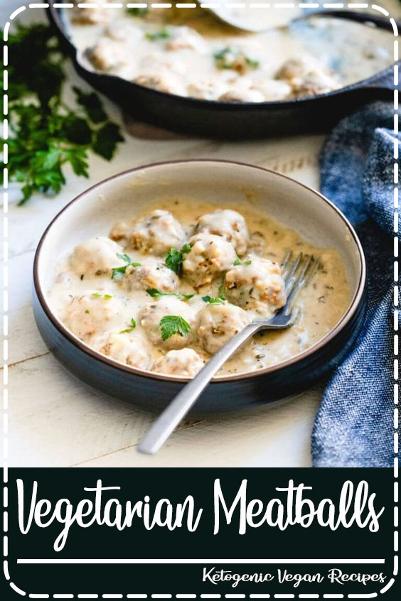 This Norwegian Vegetarian Meatballs recipe is a healthy plant based dinner, featuring baked meatballs in a delicious vegetarian gravy. #vegetarian #meatballs #gravy #Norwegian #meatless #dinner #healthy #mealprep #recipe