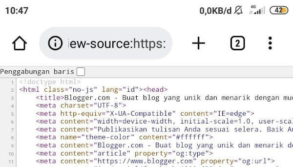 Melihat Source kode situs di android