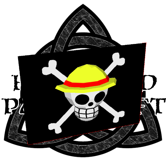 One Piece Straw Hat Pirates Papercraft Flag