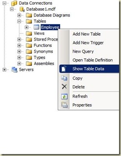 Show Table Data