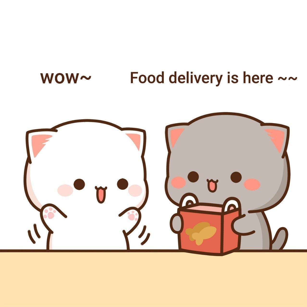 Peach and Goma Food delivery Comic Story