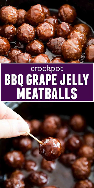 CROCKPOT BBQ GRAPE JELLY MEATBALLS