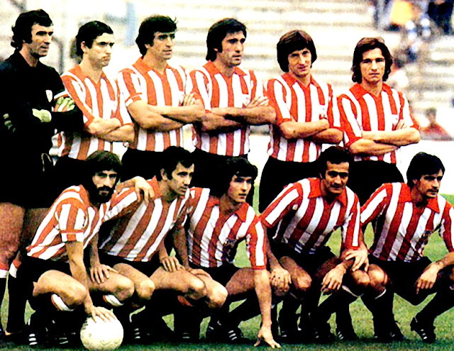 ATHLETIC CLUB. Temporada 1978-79. Iríbar, Villar, Alexanco, Goicoechea, Escalza, Tirapu; Bengoetxea, Irureta, Argote, Vidal y Rojo I. HÉRCULES DE ALICANTE C. F. 0 🆚 ATHLETIC CLUB 1 Domingo 05/11/1978. Campeonato de Liga de 1ª División, jornada 9. Alicante, estadio José Rico Pérez. GOLES: ⚽0-1: 2’, Bengoetxea.