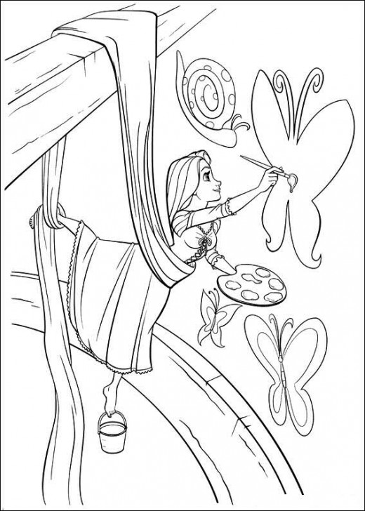 Fun Coloring Pages Tangled Rapunzel Coloring Pages