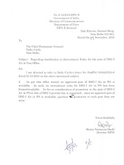 Postal Directorate clarification on HSG I cadre promotion to Accountant qualified HSG II Accounts cadre officials 