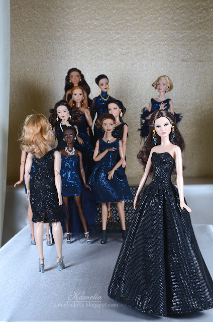 Black evening gown for Model Muse Barbie